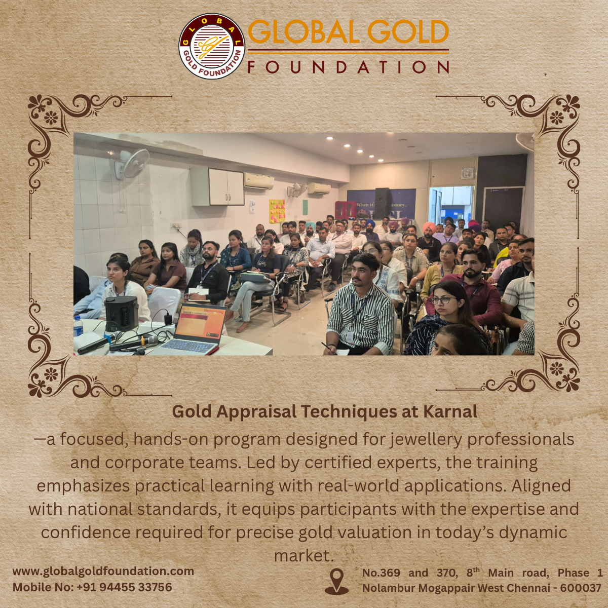GGF Gold Appraisal Training Successfully Conducted in Karnal